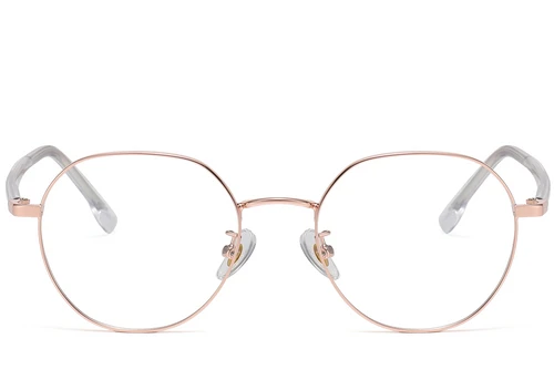 Geometric Pink Metal Glasses #BS1913-0379