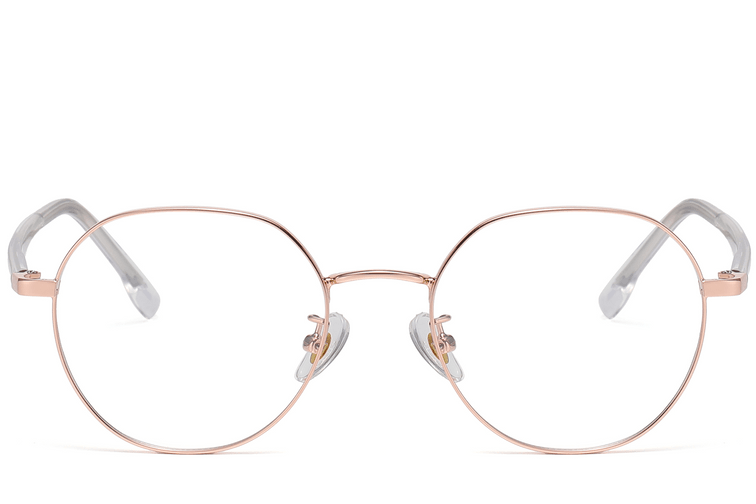 Occhiali geometrici in metallo rosa #BS1913-0379
