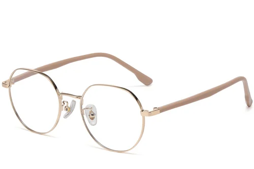 Lunettes géométriques en métal doré #BS1913-0380