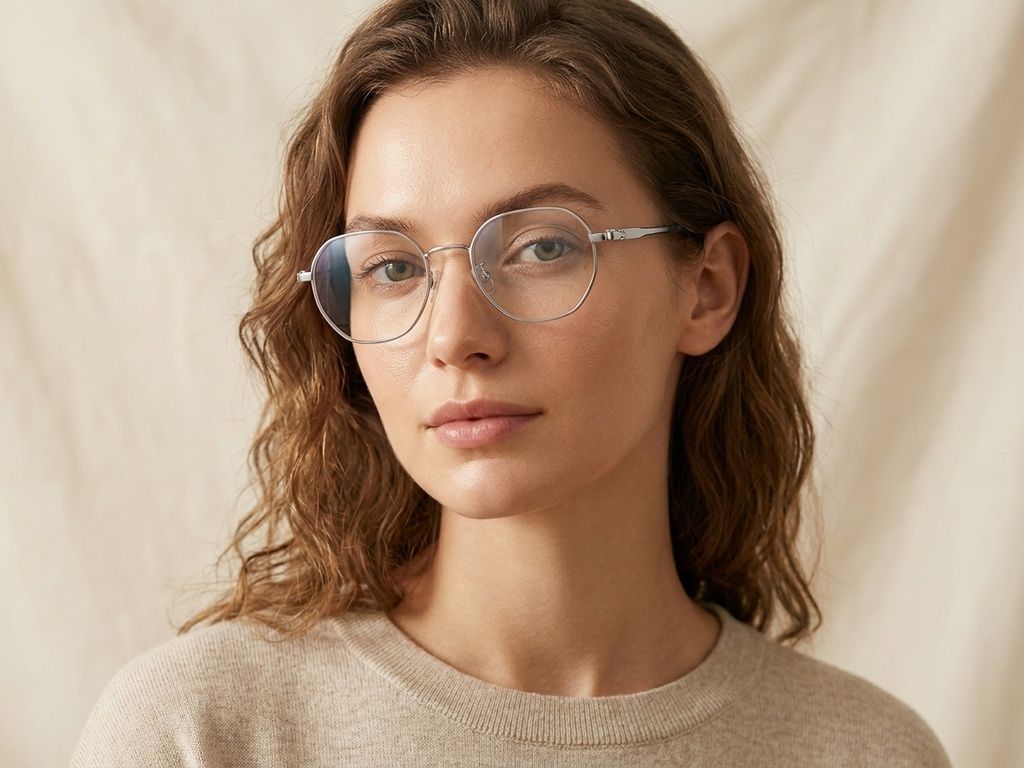 Geometric Silver Metal Glasses #BS1913-0381