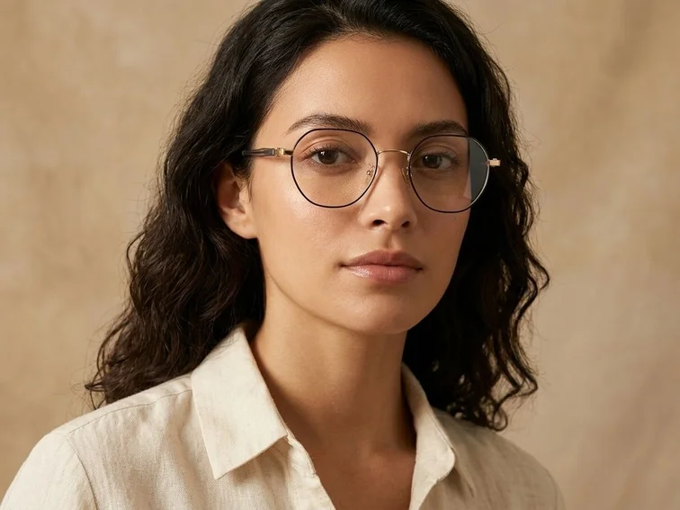 Geometric Black Metal Glasses #BS1913-0383