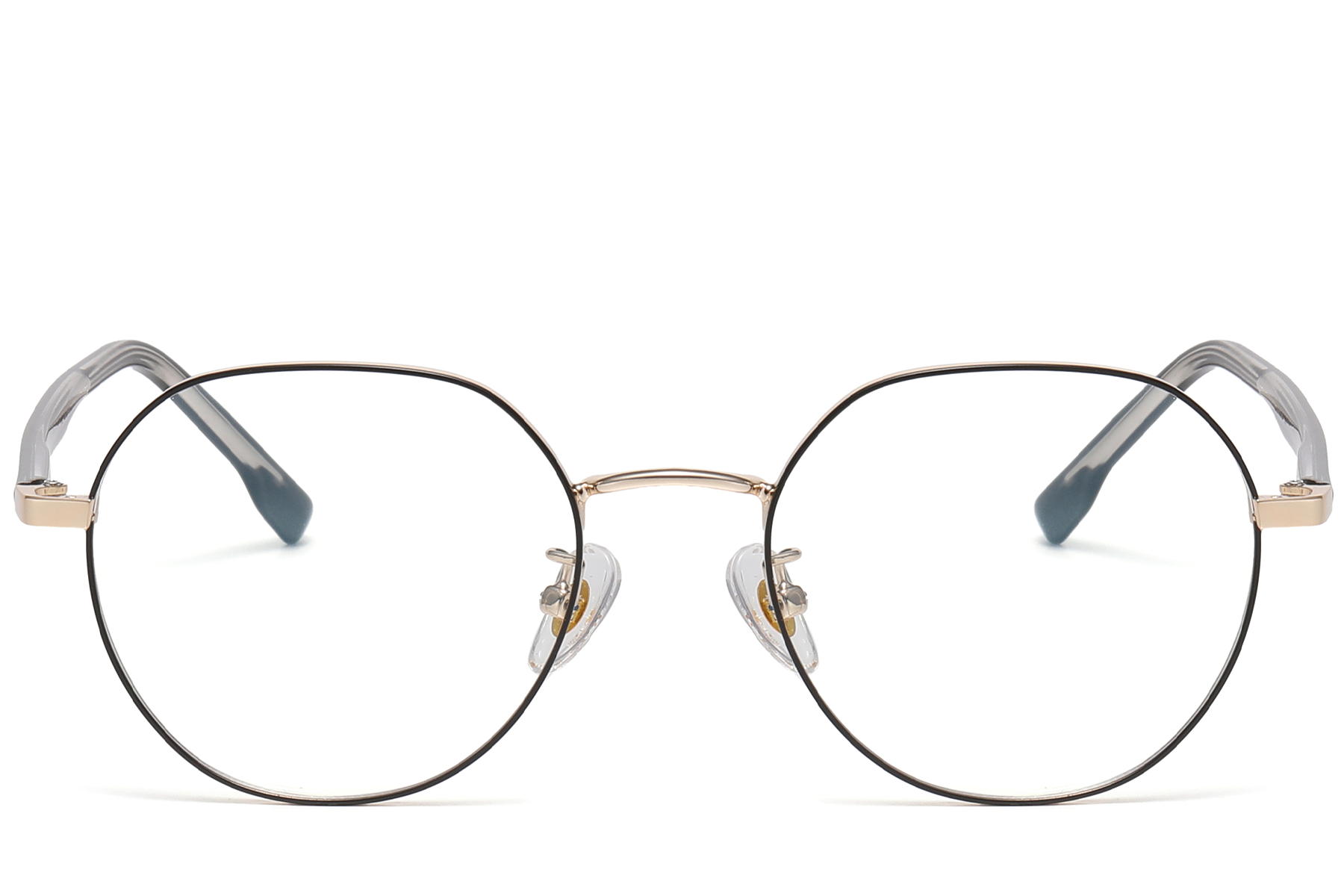 Gafas geométricas de metal negro #BS1913-0383