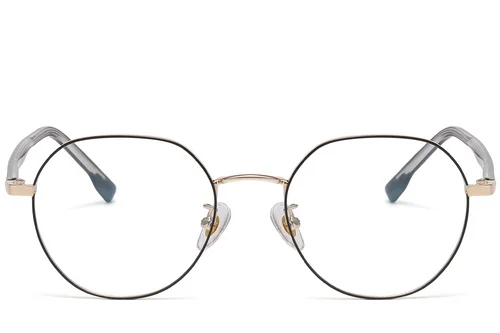 Lunettes géométriques en métal noir #BS1913-0383