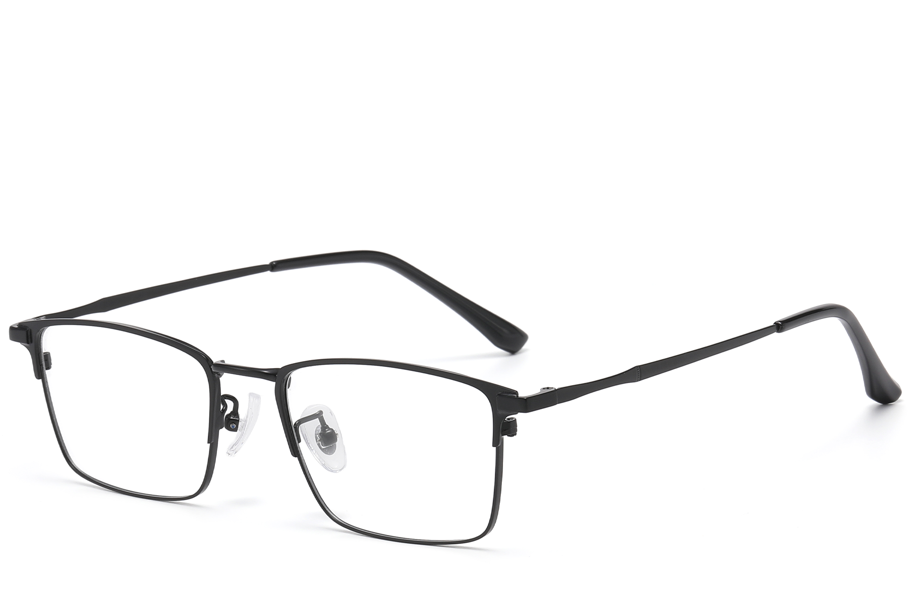 Rectangular Black Metal Glasses #BS1913-0385