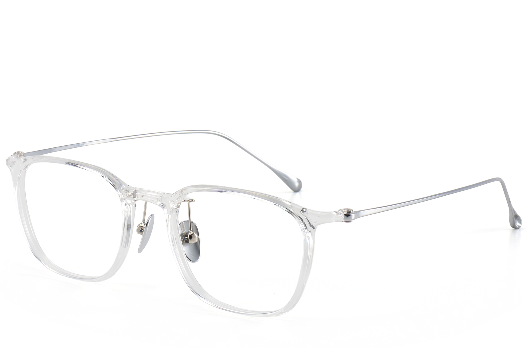 Rectangular Transparent Titanium Glasses #BS1913-0393