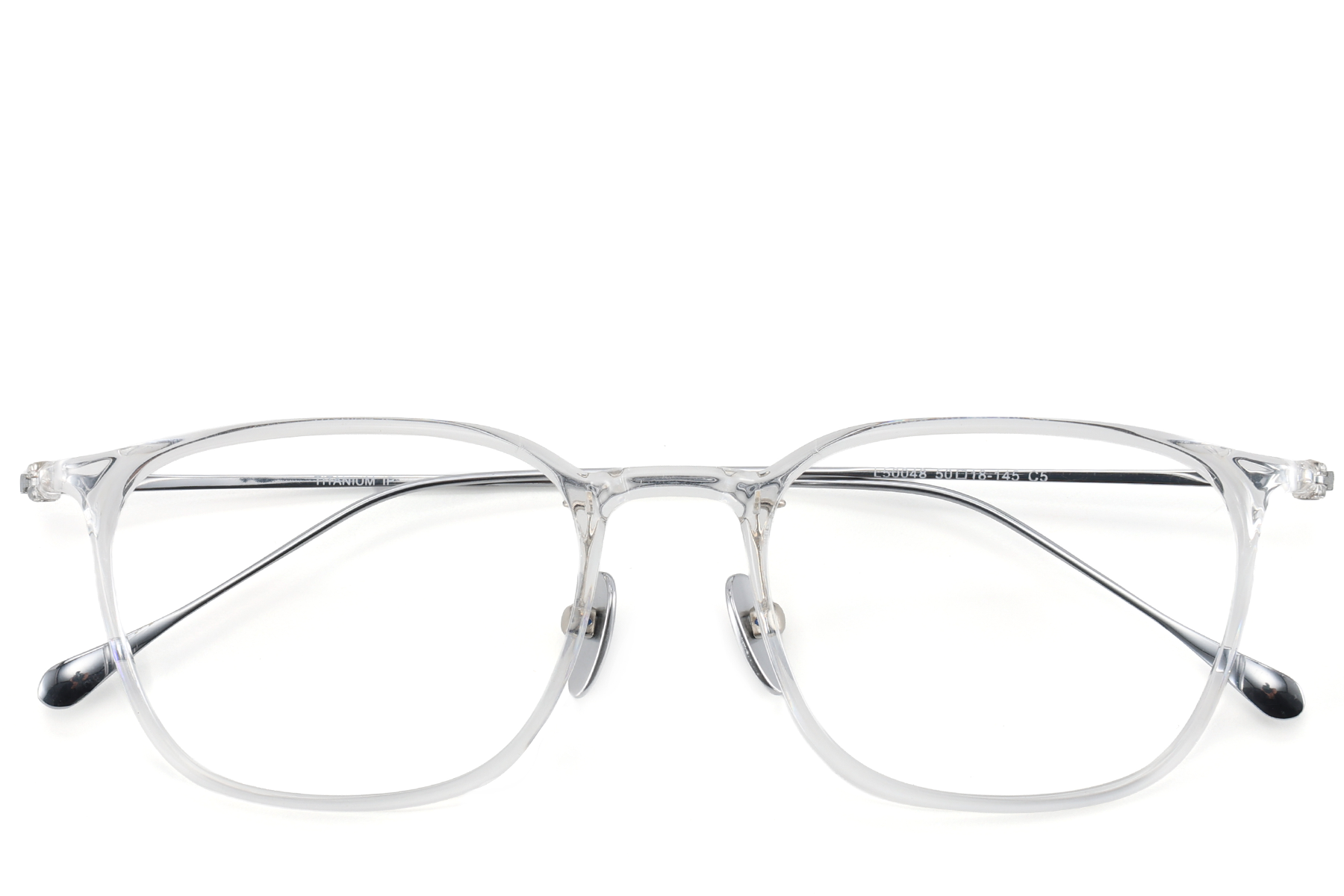Rectangular Transparent Titanium Glasses #BS1913-0393