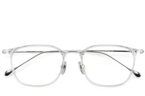 Lunettes rectangulaires transparentes en titane #BS1913-0393