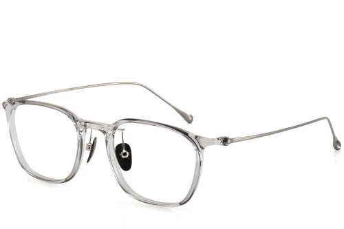 Rectangular Gray Titanium Glasses #BS1913-0394