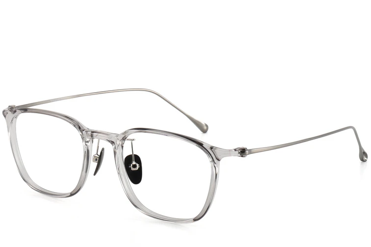Rechteckige graue Titanbrille #BS1913-0394