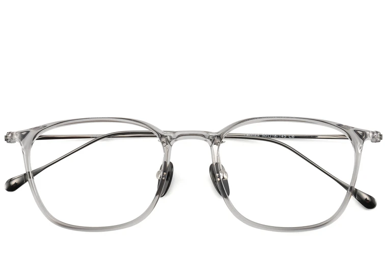 Rechteckige graue Titanbrille #BS1913-0394