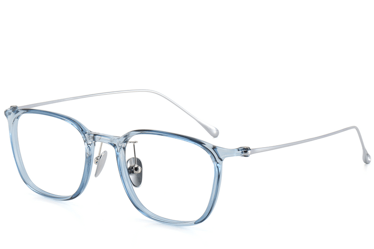 Rectangular Blue Titanium Glasses #BS1913-0395