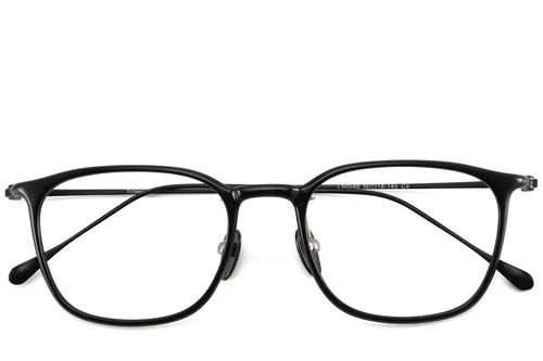 Rectangular Black Titanium Glasses #BS1913-0396