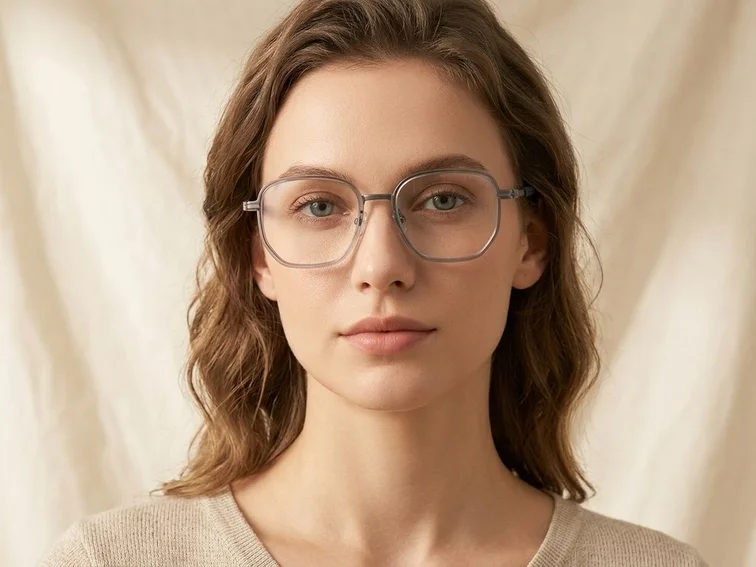 Geometric Gray Titanium Glasses #BS1913-0400