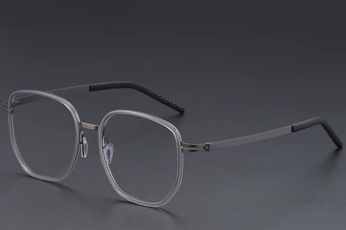 Geometric Gray Titanium Glasses #BS1913-0400