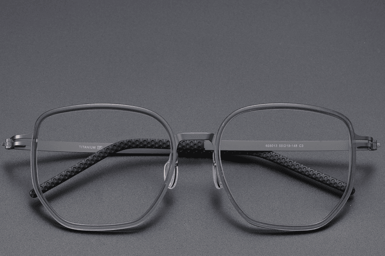 Geometric Gray Titanium Glasses #BS1913-0400