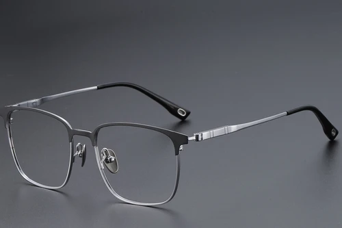 Rectangular Silver Titanium Glasses #BS1913-0409