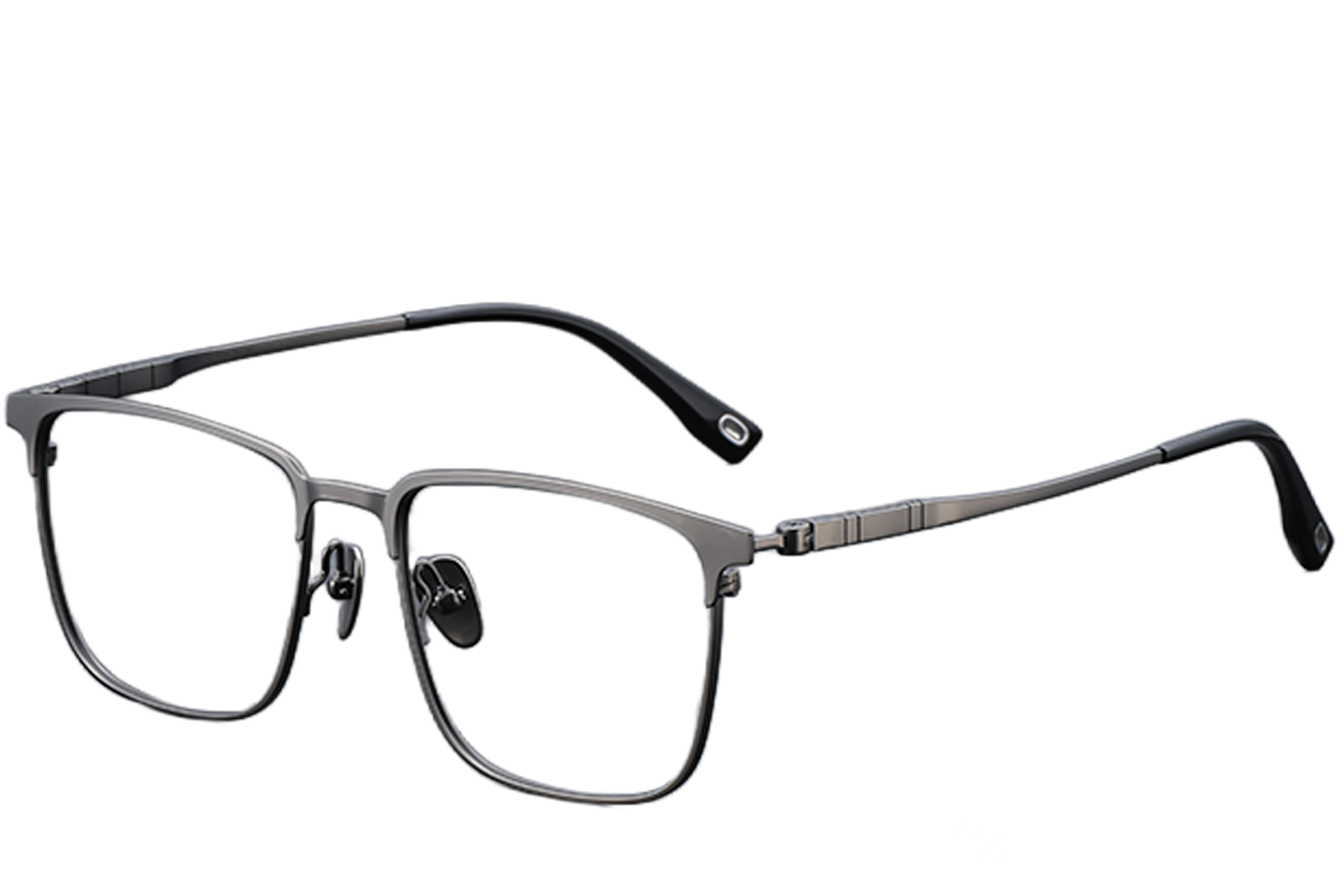 Rectangular Gray Titanium Glasses #BS1913-0410
