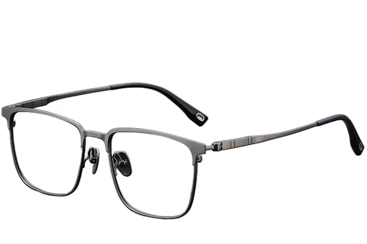 Gafas rectangulares de titanio gris #BS1913-0410