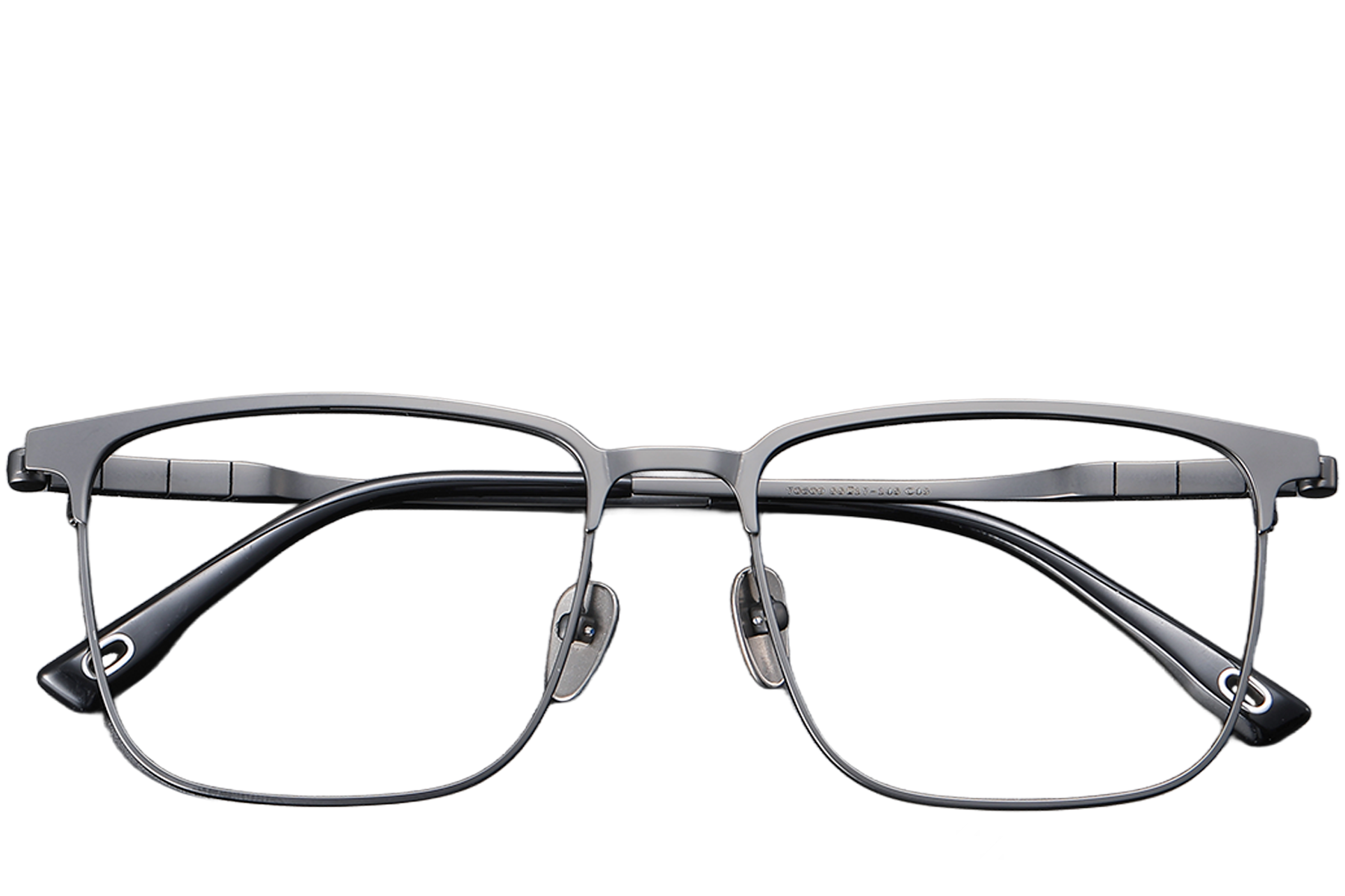 Rectangular Gray Titanium Glasses #BS1913-0410
