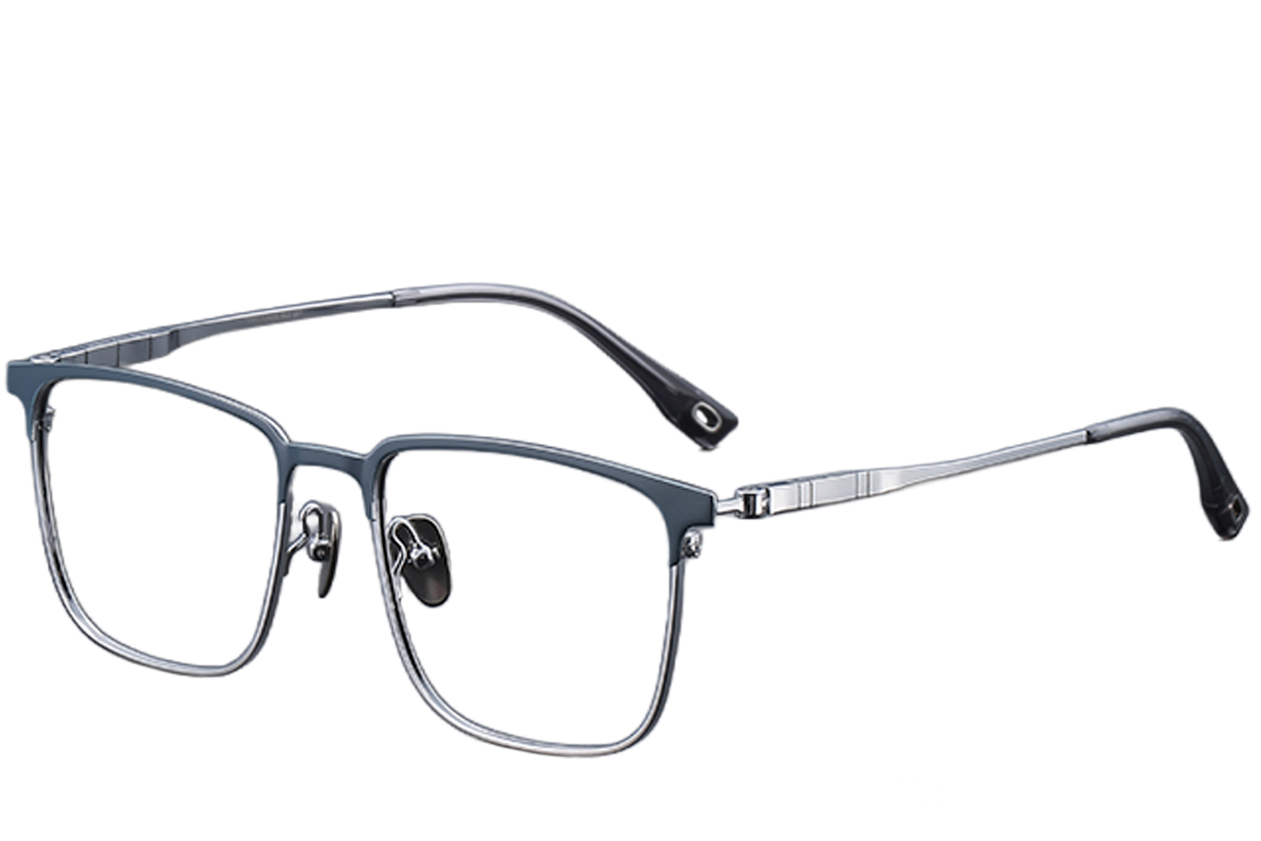 Gafas rectangulares de titanio azul #BS1913-0411