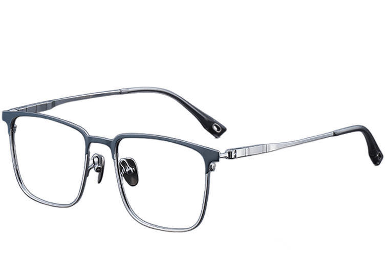 Rectangular Blue Titanium Glasses #BS1913-0411