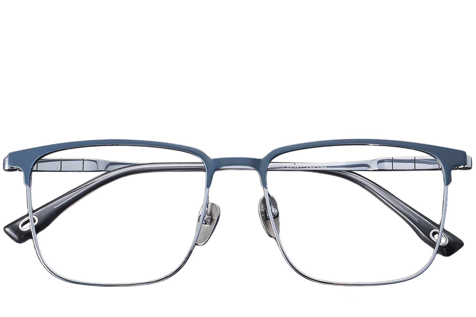 Gafas rectangulares de titanio azul #BS1913-0411