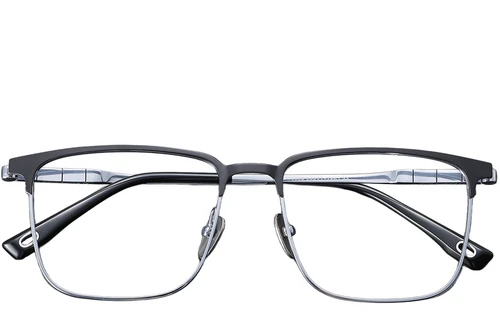 Rectangular Silver Titanium Glasses #BS1913-0414
