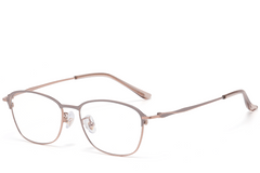 Rechteckige braune Titanbrille #BS1913-0415