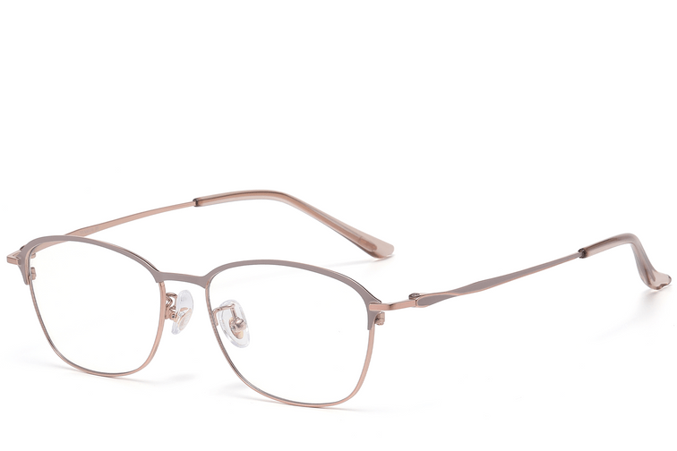 Rectangular Brown Titanium Glasses #BS1913-0415