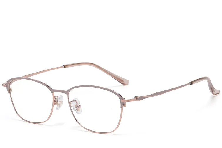 Rectangular Brown Titanium Glasses #BS1913-0415