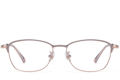 Rechteckige braune Titanbrille #BS1913-0415
