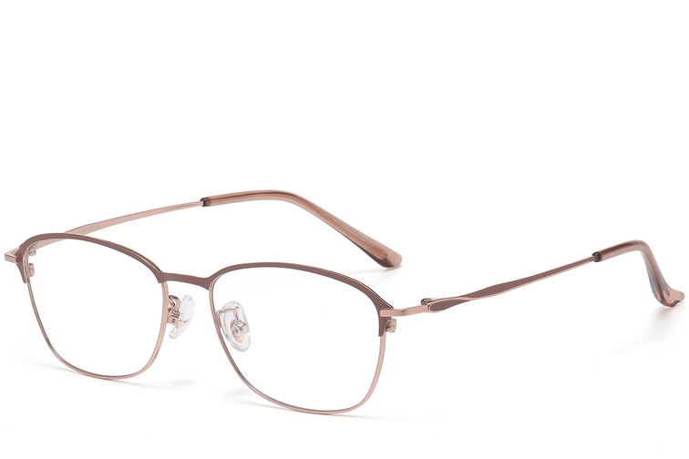 Rectangular Pink Titanium Glasses #BS1913-0417