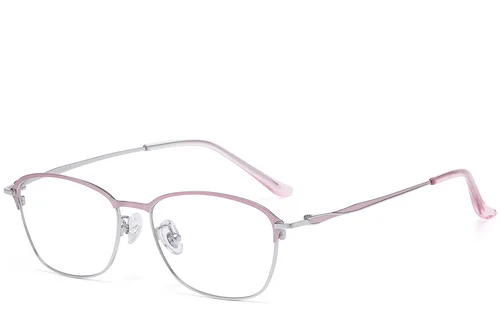 Lunettes rectangulaires en titane violet #BS1913-0418