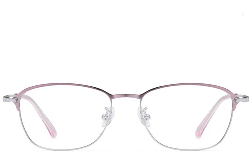 Lunettes rectangulaires en titane violet #BS1913-0418