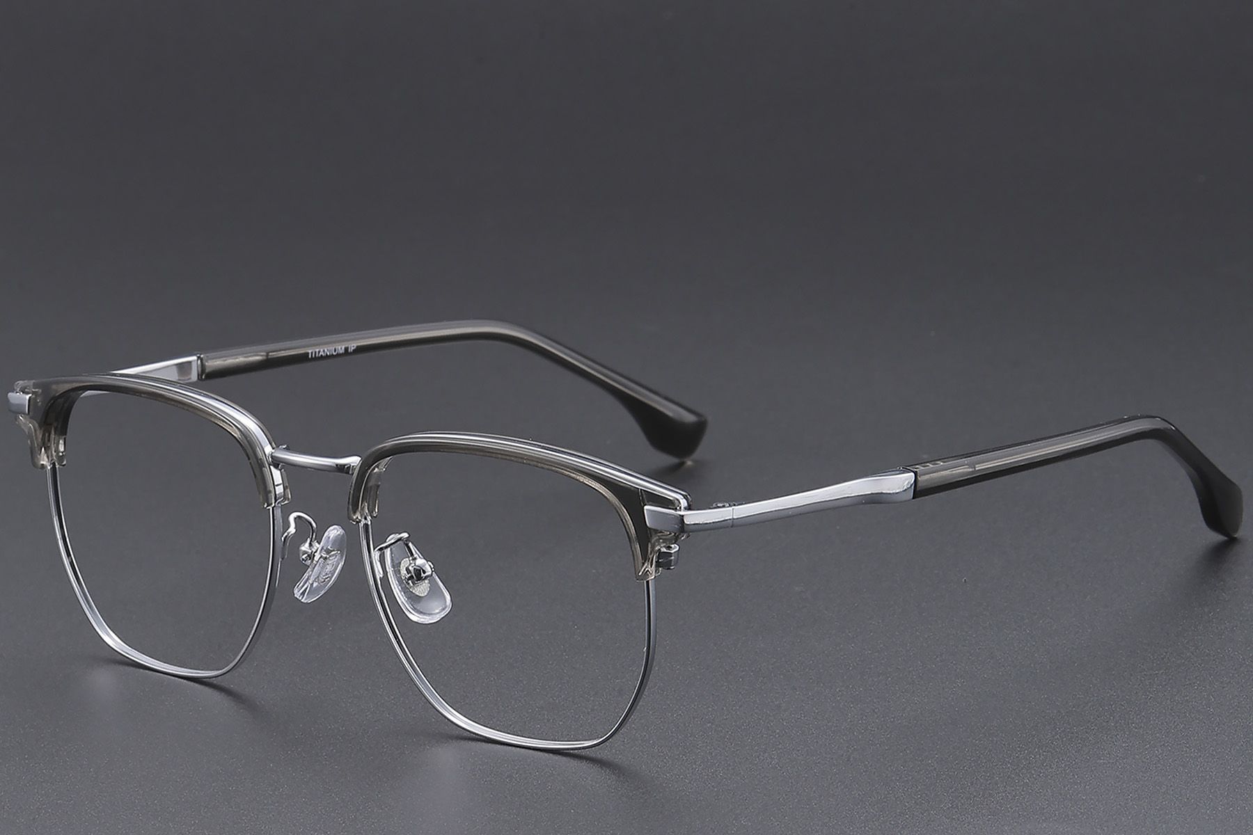 Geometric Gray Titanium Glasses #BS1913-0420