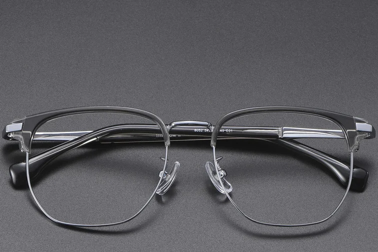 Geometric Gray Titanium Glasses #BS1913-0420