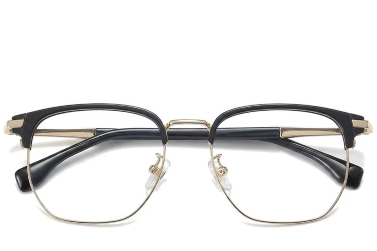 Lunettes géométriques en titane noir #BS1913-0421