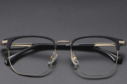 Geometric Black Titanium Glasses #BS1913-0421