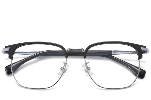 Lunettes géométriques en titane noir #BS1913-0422