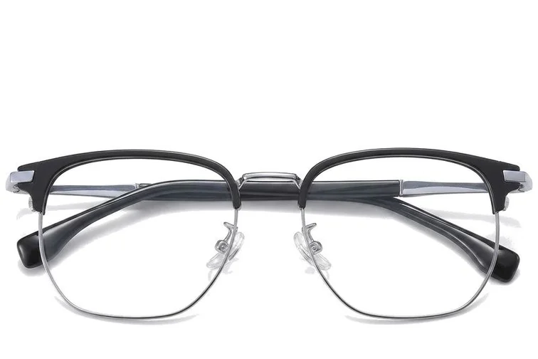 Lunettes géométriques en titane noir #BS1913-0422