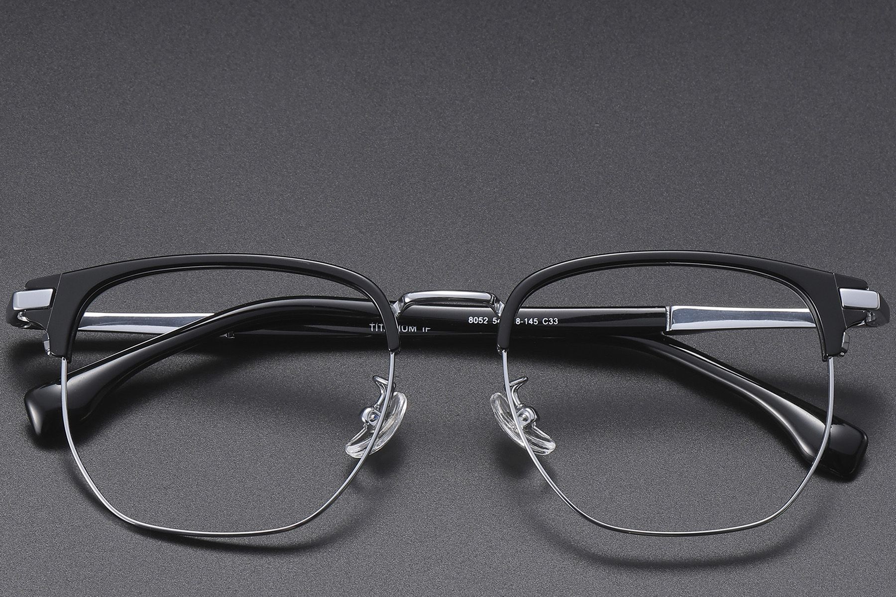 Geometric Black Titanium Glasses #BS1913-0422