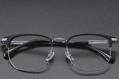 Geometrische schwarze Titanbrille #BS1913-0422