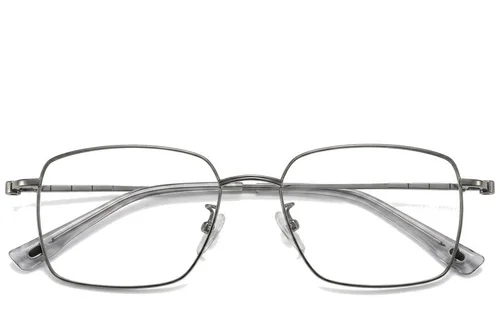 Lunettes rectangulaires en titane gris #BS1913-0423