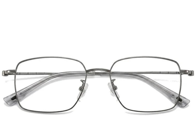 Rectangular Gray Titanium Glasses #BS1913-0423