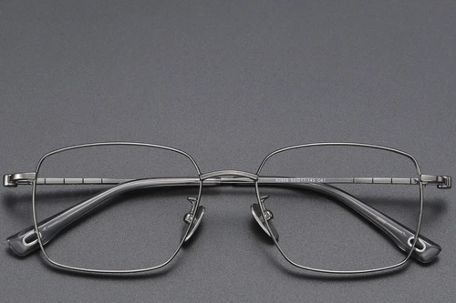 Rectangular Gray Titanium Glasses #BS1913-0423