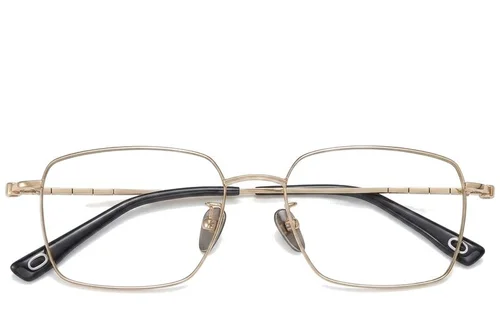 Rectangular Golden Titanium Glasses #BS1913-0424