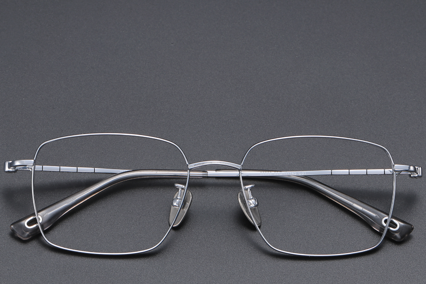 Rectangular Silver Titanium Glasses #BS1913-0425