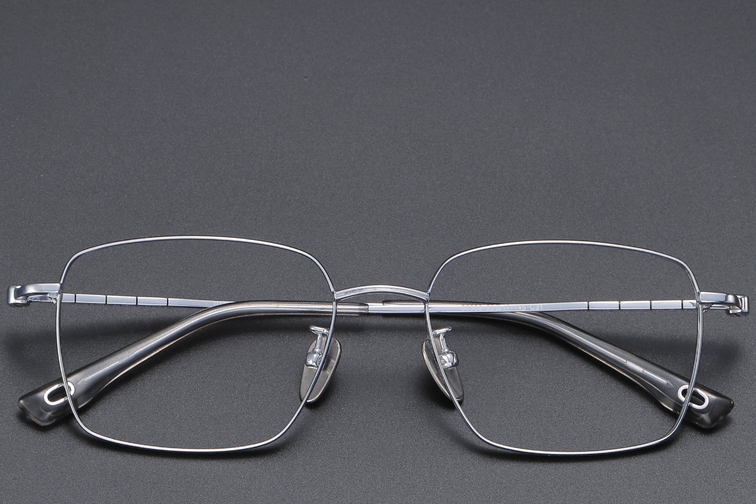 Rectangular Silver Titanium Glasses #BS1913-0425