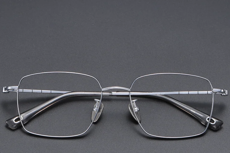 Rectangular Silver Titanium Glasses #BS1913-0425