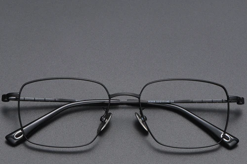 Rectangular Black Titanium Glasses #BS1913-0426